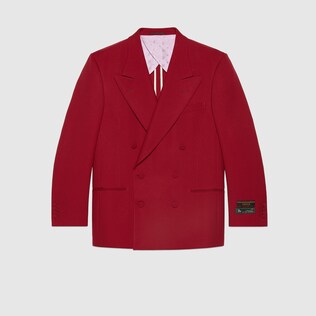 Chaqueta de dril con etiqueta tipo sastre
