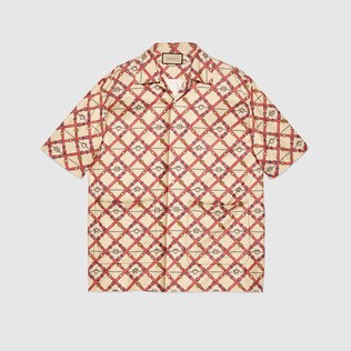 Chemise de bowling oversize effet papier