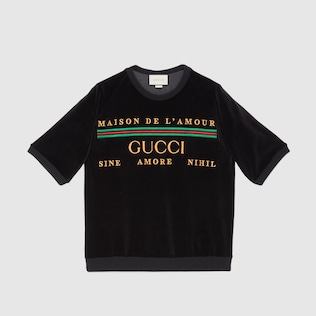 Sweat-shirt en chenille avec broderies