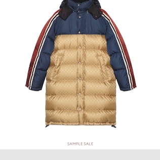 Veste en nylon jacquard GG
