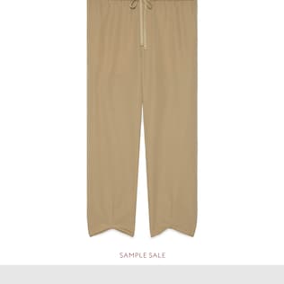 Wool satin track bottoms
