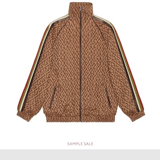 Jacke mit Reißverschluss und G Rhombus-Muster