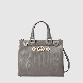 Gucci Zumi snakeskin small top handle bag
