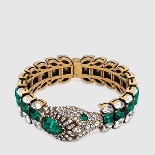 Snake bracelet with crystals