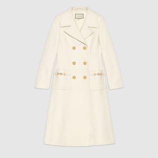 Double-breasted wool coat