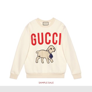 Oversize sweatshirt with lamb patch