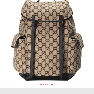 Large GG wool backpack
