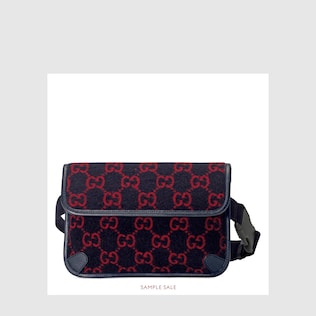 GG wool belt bag