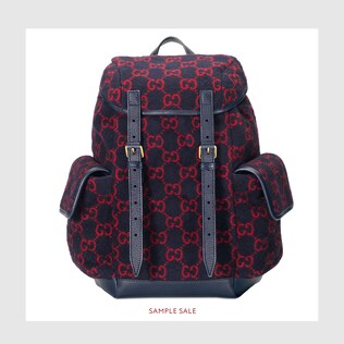 Zaino in lana GG misura piccola