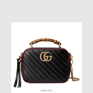 GG Marmont small shoulder bag with bamboo