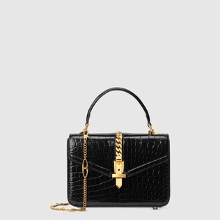 Sylvie 1969 crocodile mini top handle bag