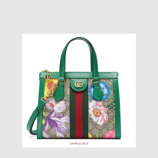 Online Exclusive Ophidia GG Flora small tote bag