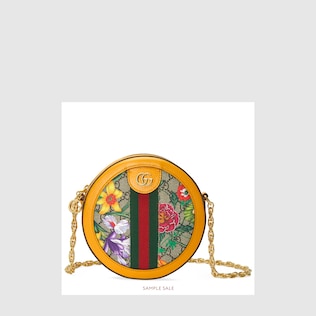 Ophidia GG Flora mini round shoulder bag