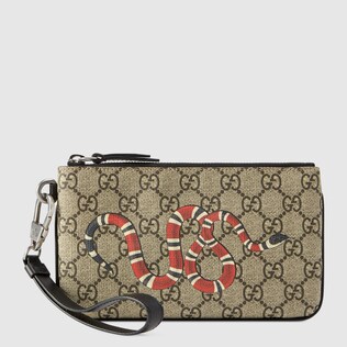 Kingsnake print GG Supreme iPhone pouch