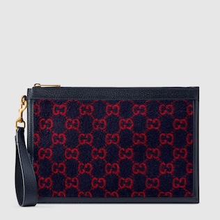 Pouch in lana GG