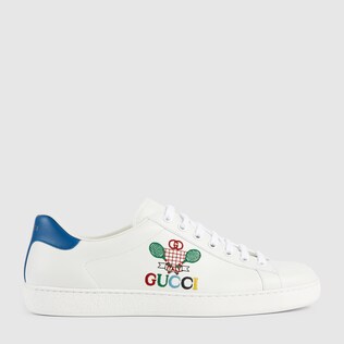 Sneaker Ace uomo con stampa Gucci Tennis