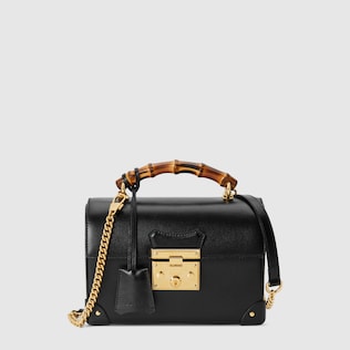 Padlock small bamboo shoulder bag