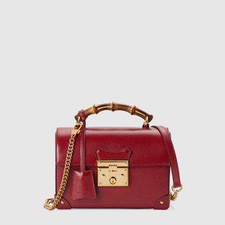 Padlock small bamboo shoulder bag