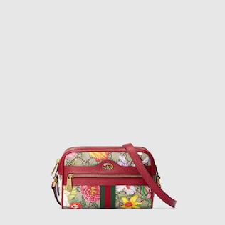 Ophidia GG Mini-Tasche mit Flora-Print
