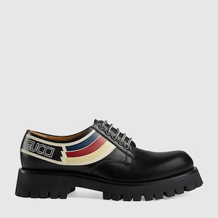 Chaussures à lacets en cuir avec bande Sylvie Web