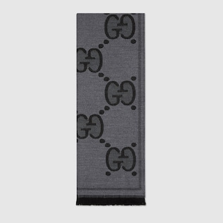 GG wool jacquard scarf