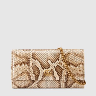 GG Marmont python chain wallet