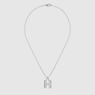 Collier avec lettre « H » en argent
