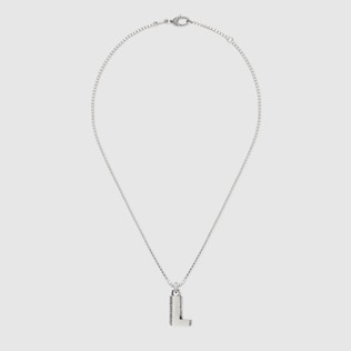 Collier avec lettre « L » en argent