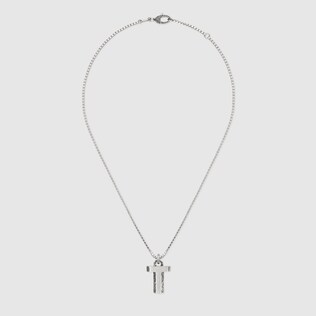 シルバー イニシャルネックレス “T”