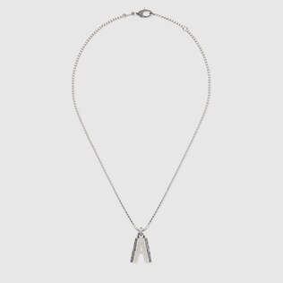 Collier avec lettre « A » en argent