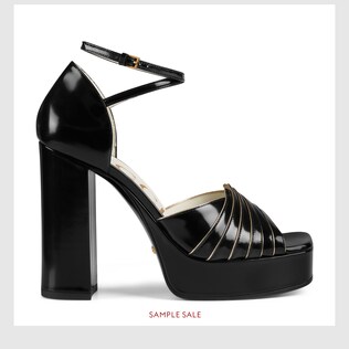 Sandales à plateforme en cuir