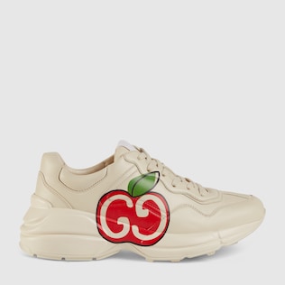 Sneaker Rhyton donna con mele GG