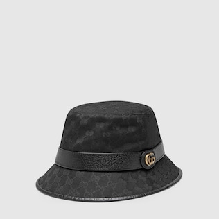 Cloche in tessuto GG con Doppia G