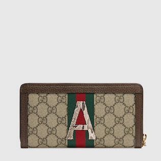 Cartera DYI Ophidia con GG y cremallera