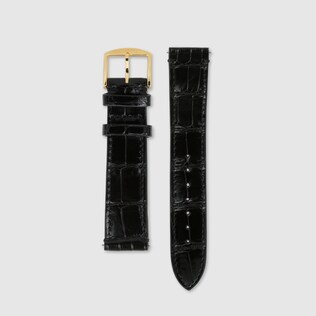 Grip alligator watch strap, 38mm