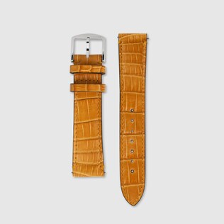 Grip alligator watch strap, 38mm