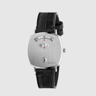 Grip alligator watch strap, 35mm