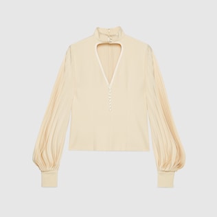 Silk shirt with cut-out heart