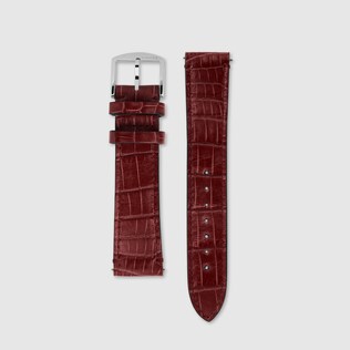 Grip alligator watch strap, 38mm