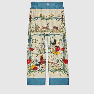 Disney x Gucci silk pajama pant