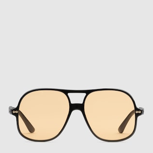 Lunettes de soleil aviateur en acétate