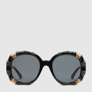 Gafas de sol redondas con efecto Bamboo