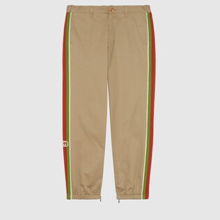 Hose aus Baumwolle mit Streifen