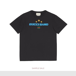 Übergroßes T-Shirt mit Gucci Band-Print