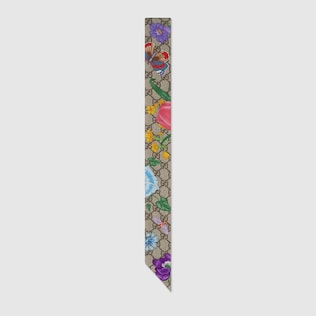 Online Exclusive GG Flora print neck bow