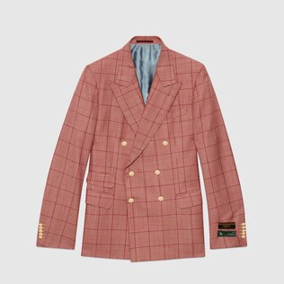 New Signoria check wool jacket with labels