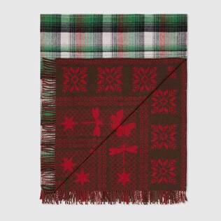 Plaid à carreaux et papillon