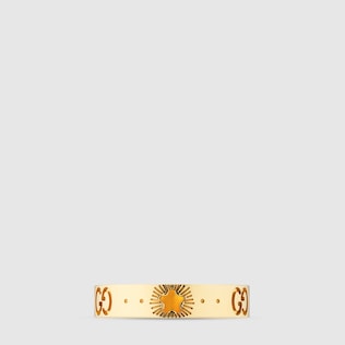 Bague Icon en or jaune avec étoiles