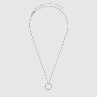 Ouroboros-Halskette mit Diamanten