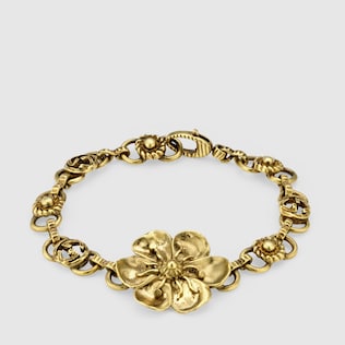 Armband aus Metall mit Blumen-Detail